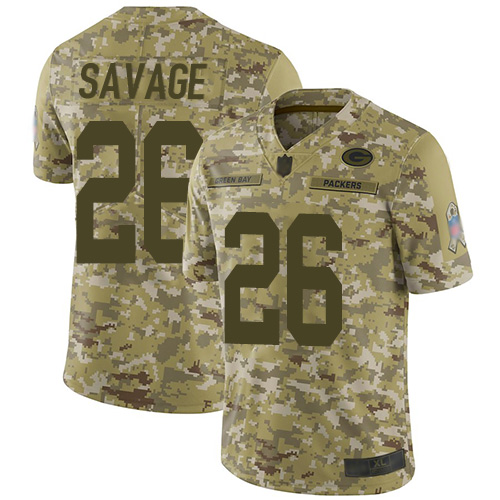 Green Bay Packers Limited Camo Men #26 Savage Darnell Jersey Nike NFL 2018 Salute to Service->nfl t-shirts->Sports Accessory